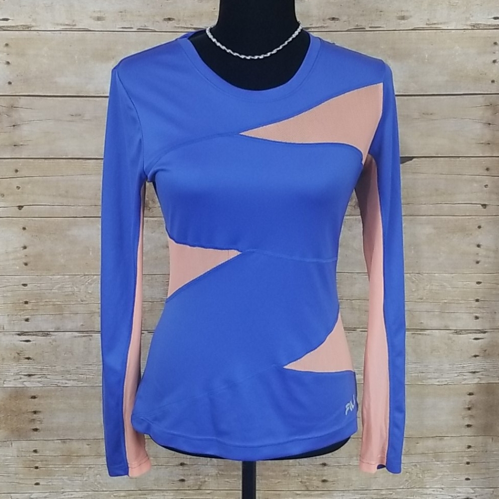 Fila Sport Running Long Sleeve Mesh Panel Top
